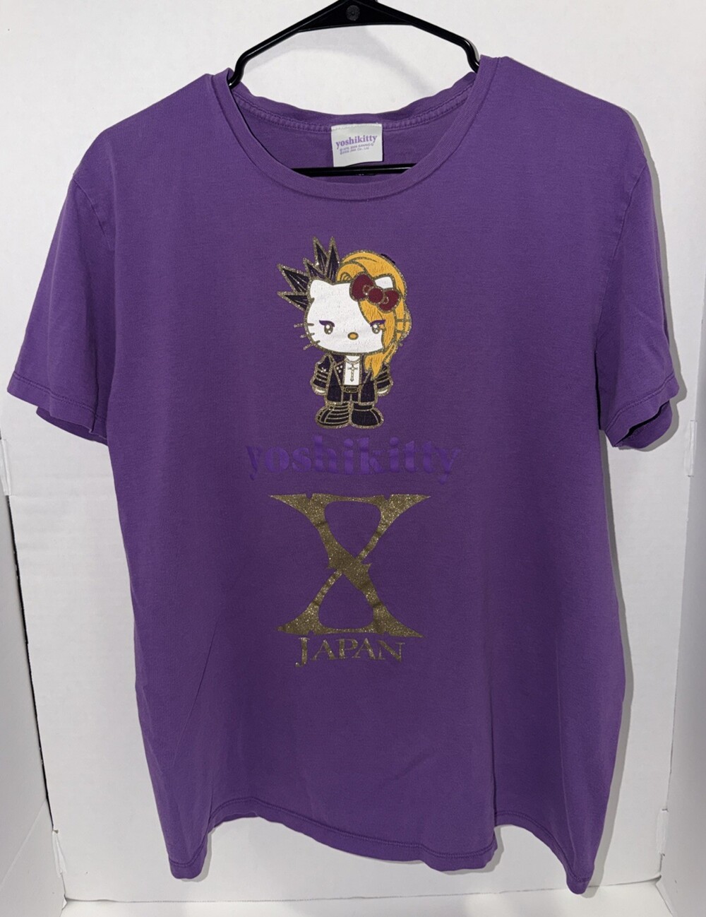 Yoshikitty X Hello Kitty Japan Limited T Shirt Medium X Japan YOSHIKI (Tiny Hole